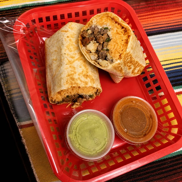 Tres Carnes Burrito.